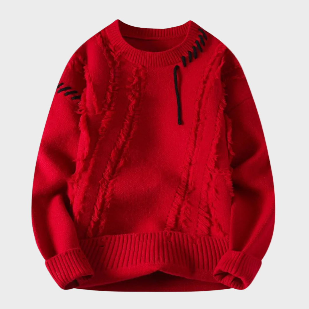 Maglione premium con finiture a coste