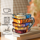 Tazza 3D fatta a mano per gli amanti dei libri