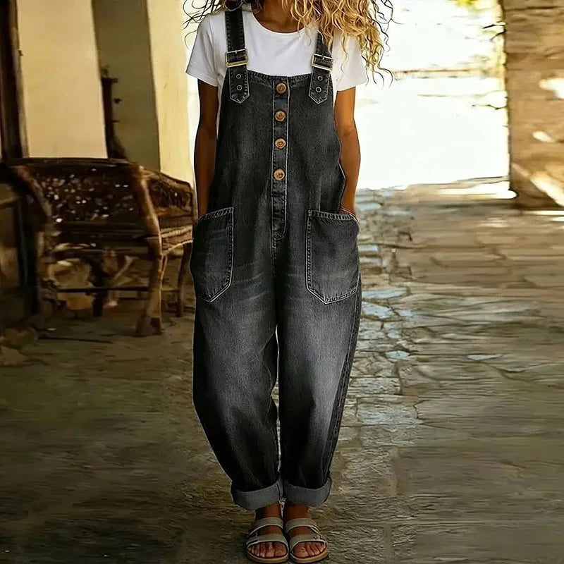 Marianna - Tuta vintage in cotone morbido effetto jeans
