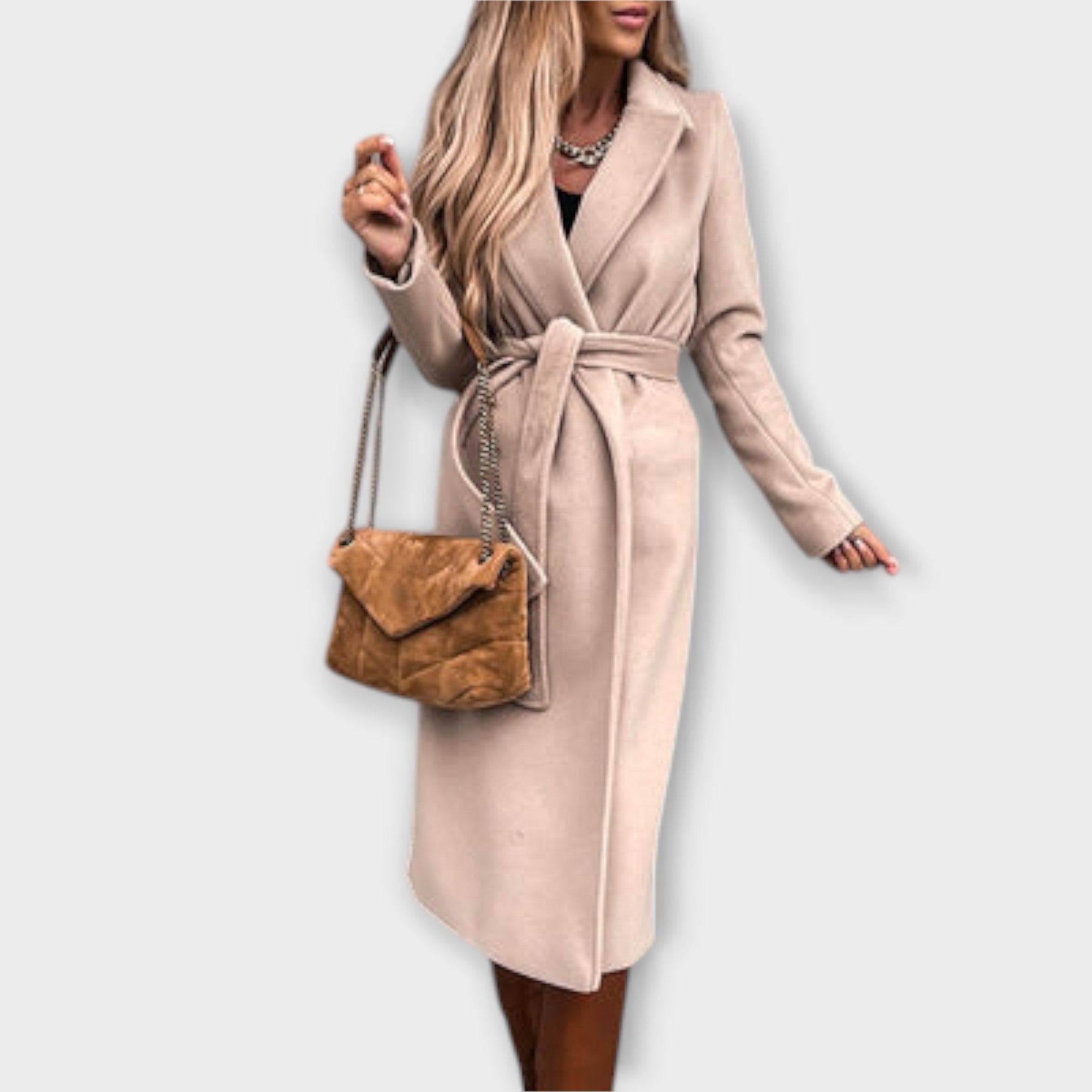 Elisa - Cappotto lungo di stile con cintura