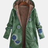 Sage - Giacca sherpa con motivo tribale