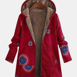 Sage - Giacca sherpa con motivo tribale