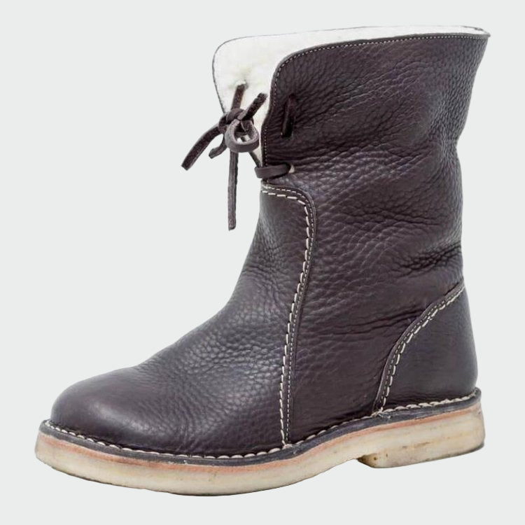 Valeria - Scarpe in pelle impermeabili con fodera in lana