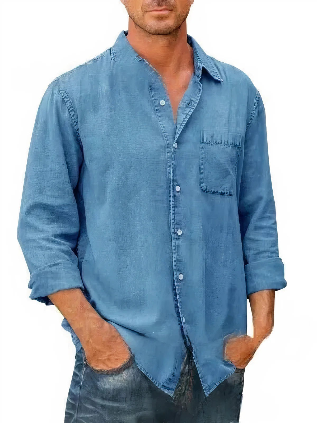 Camicia - Misto denim lunga