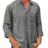 Camicia - Misto denim lunga