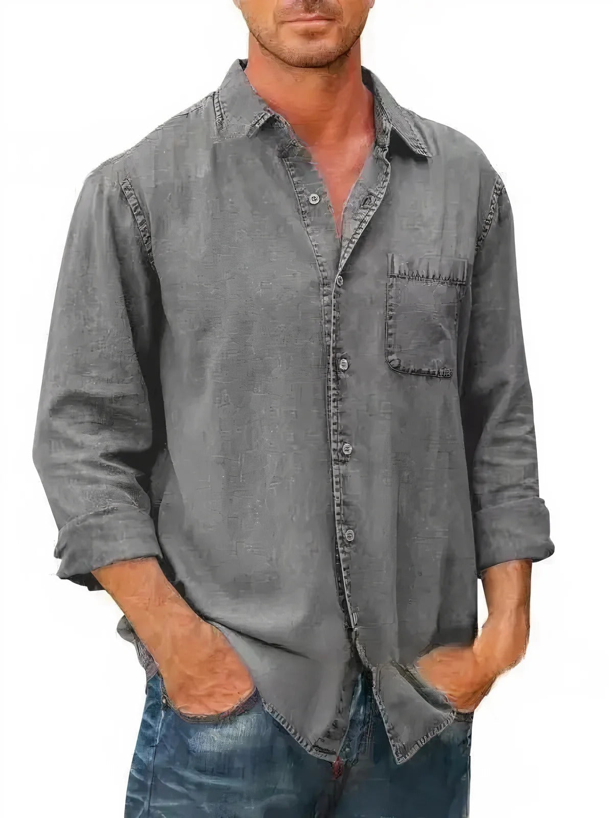 Camicia - Misto denim lunga
