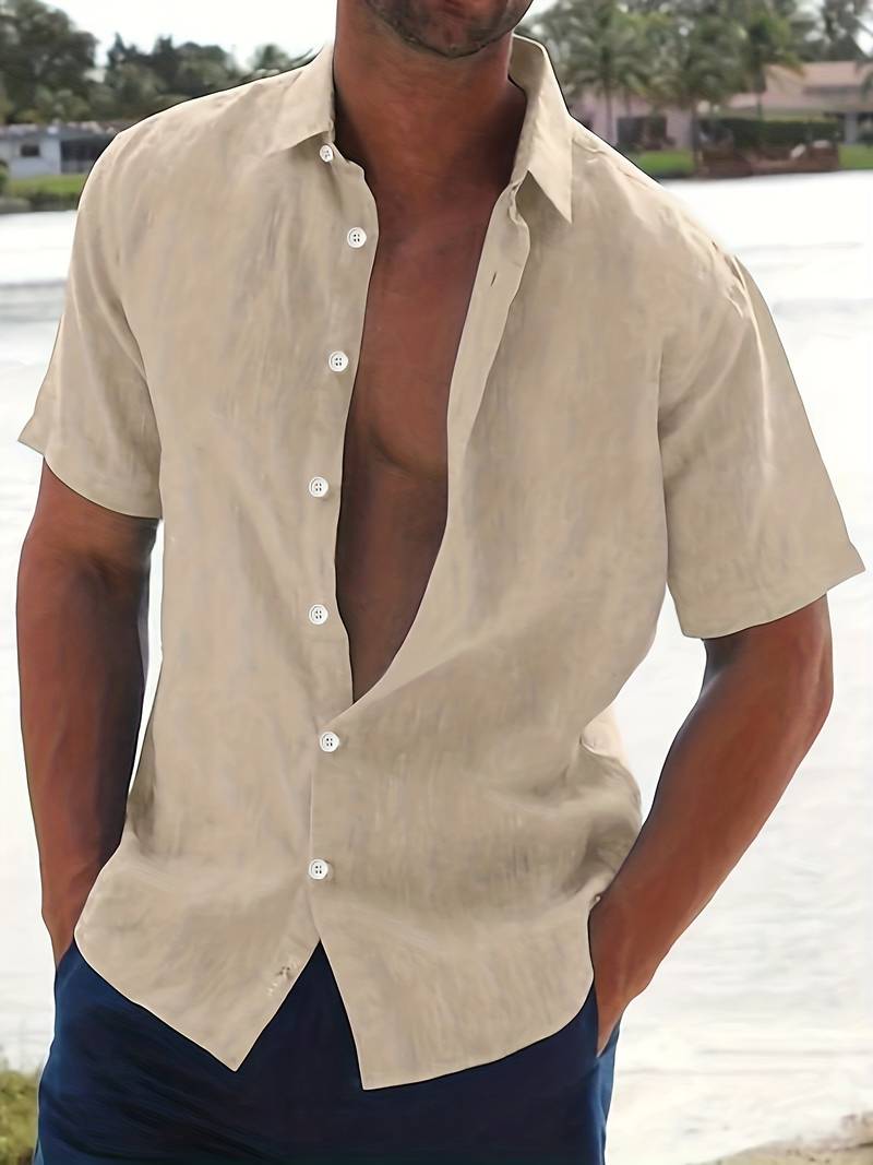 Camicia - Misto leggero a maniche corte
