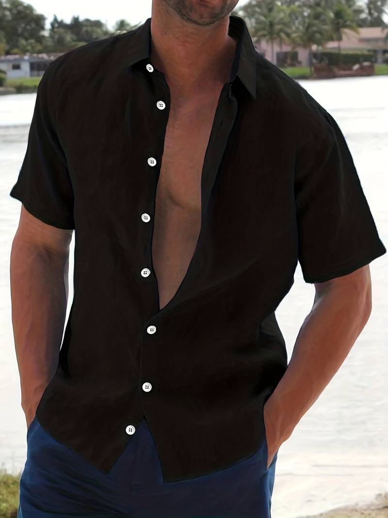 Camicia - Misto leggero a maniche corte