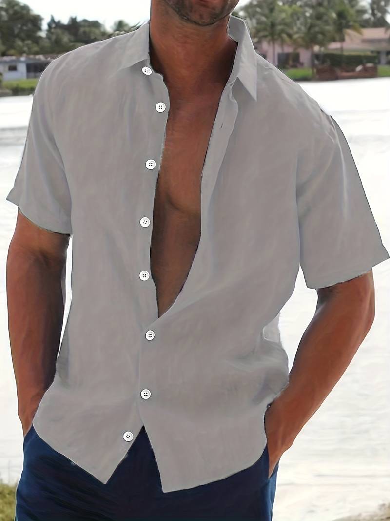 Camicia - Misto leggero a maniche corte