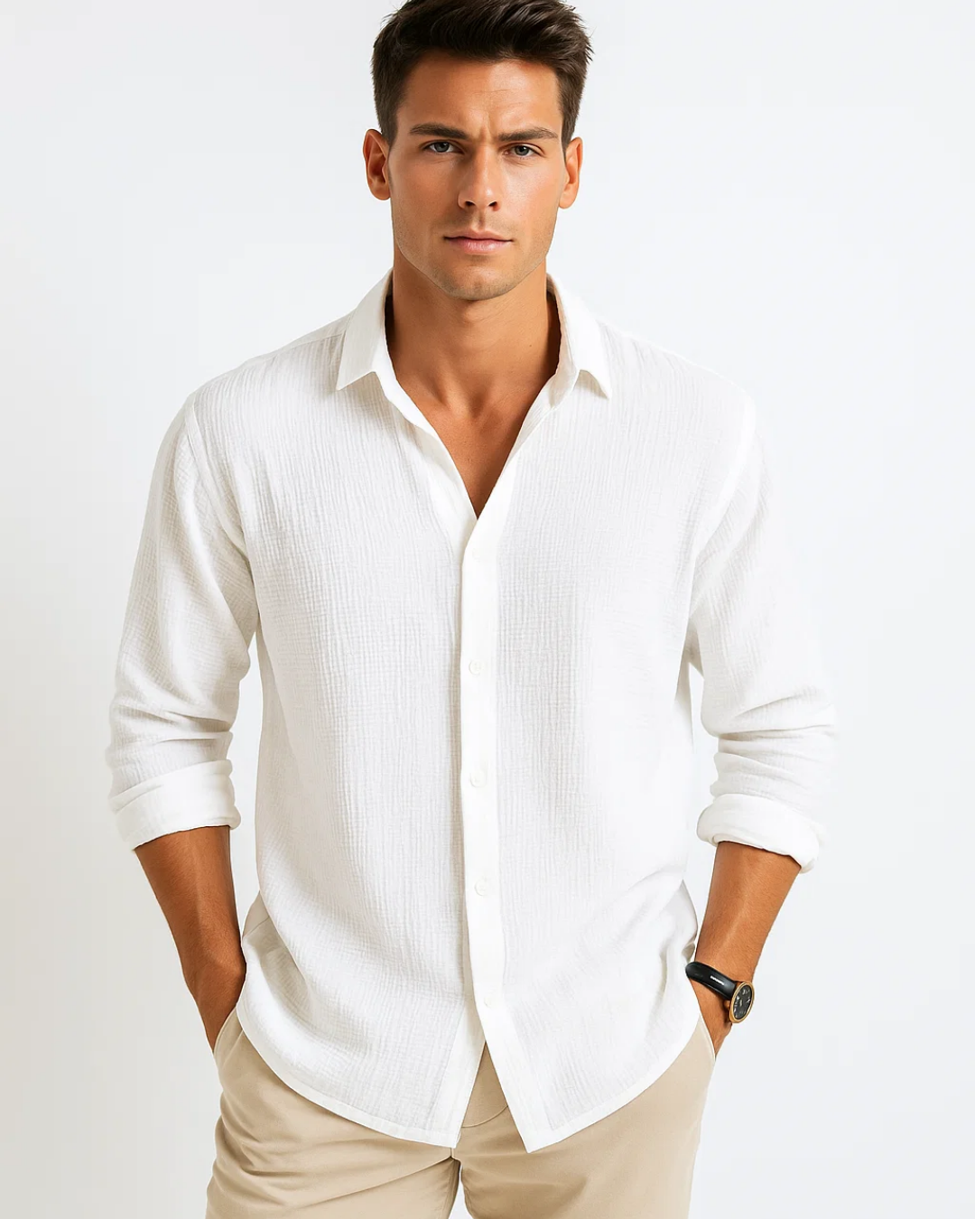 Camicia - Colletto smart, abbottonatura completa