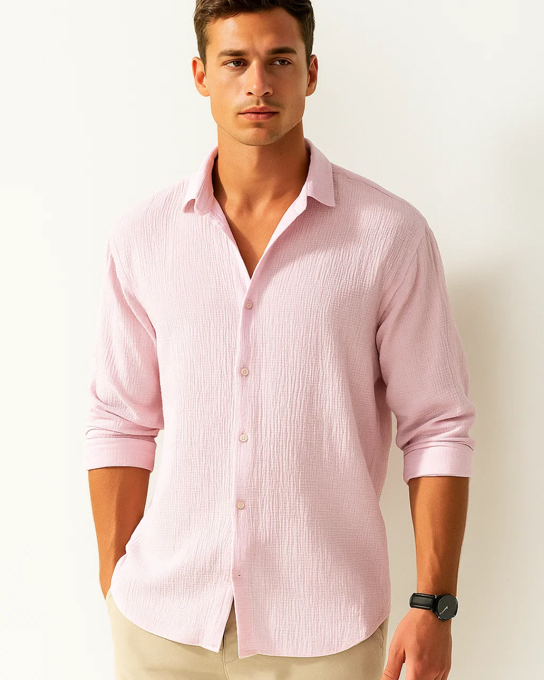 Camicia - Colletto smart, abbottonatura completa