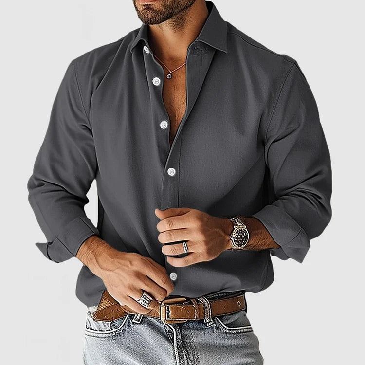 Camicia - Vestibilità comoda in misto morbido