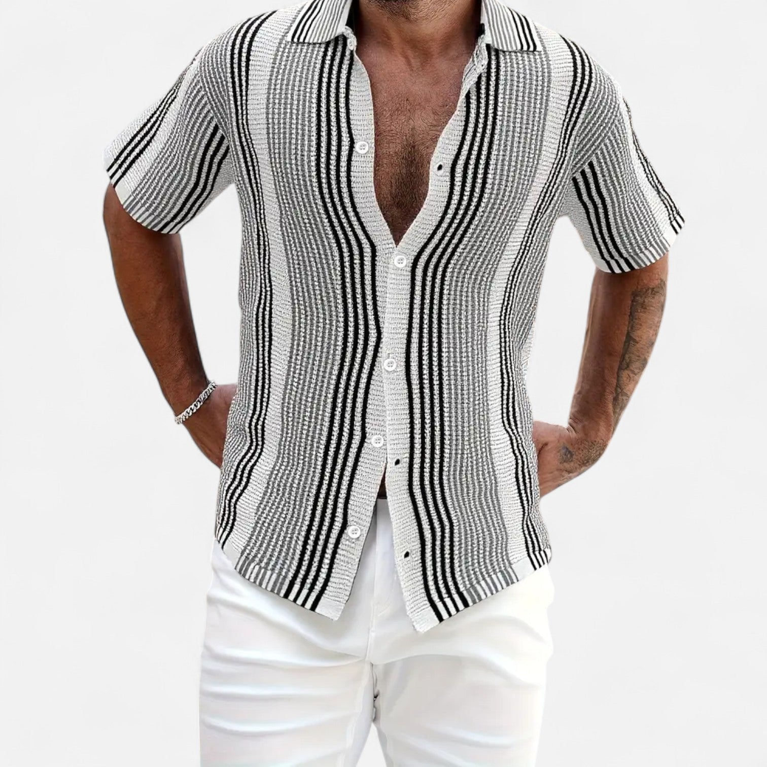 Camicia - Misto leggero a righe