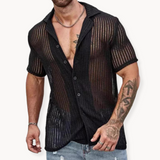 Camicia a maniche corte - Rete traforata