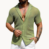 Camicia a maniche corte - Rete traforata
