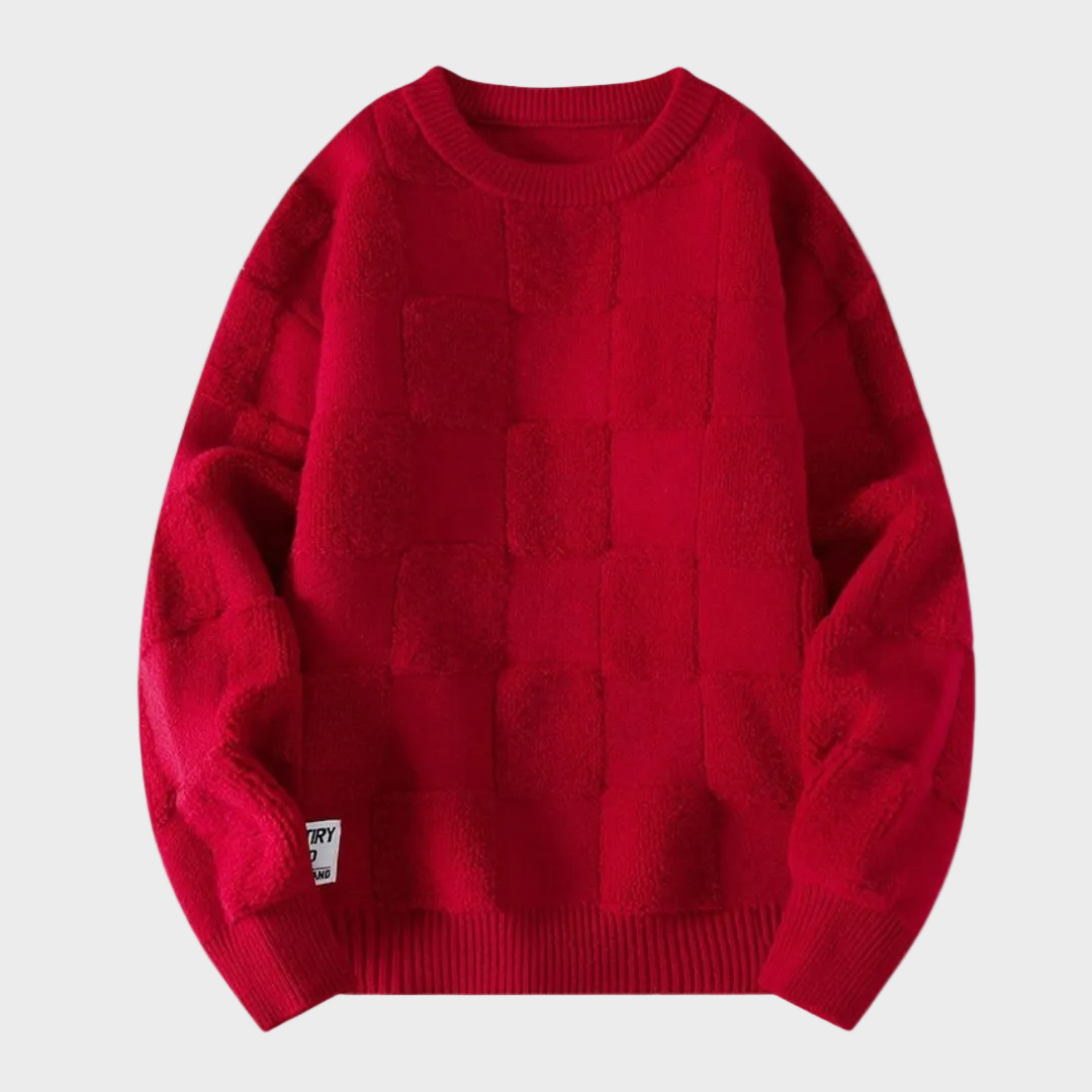 Maglione a quadri unico