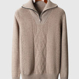 Angelo - Gilet Taranto con zip in lana merino