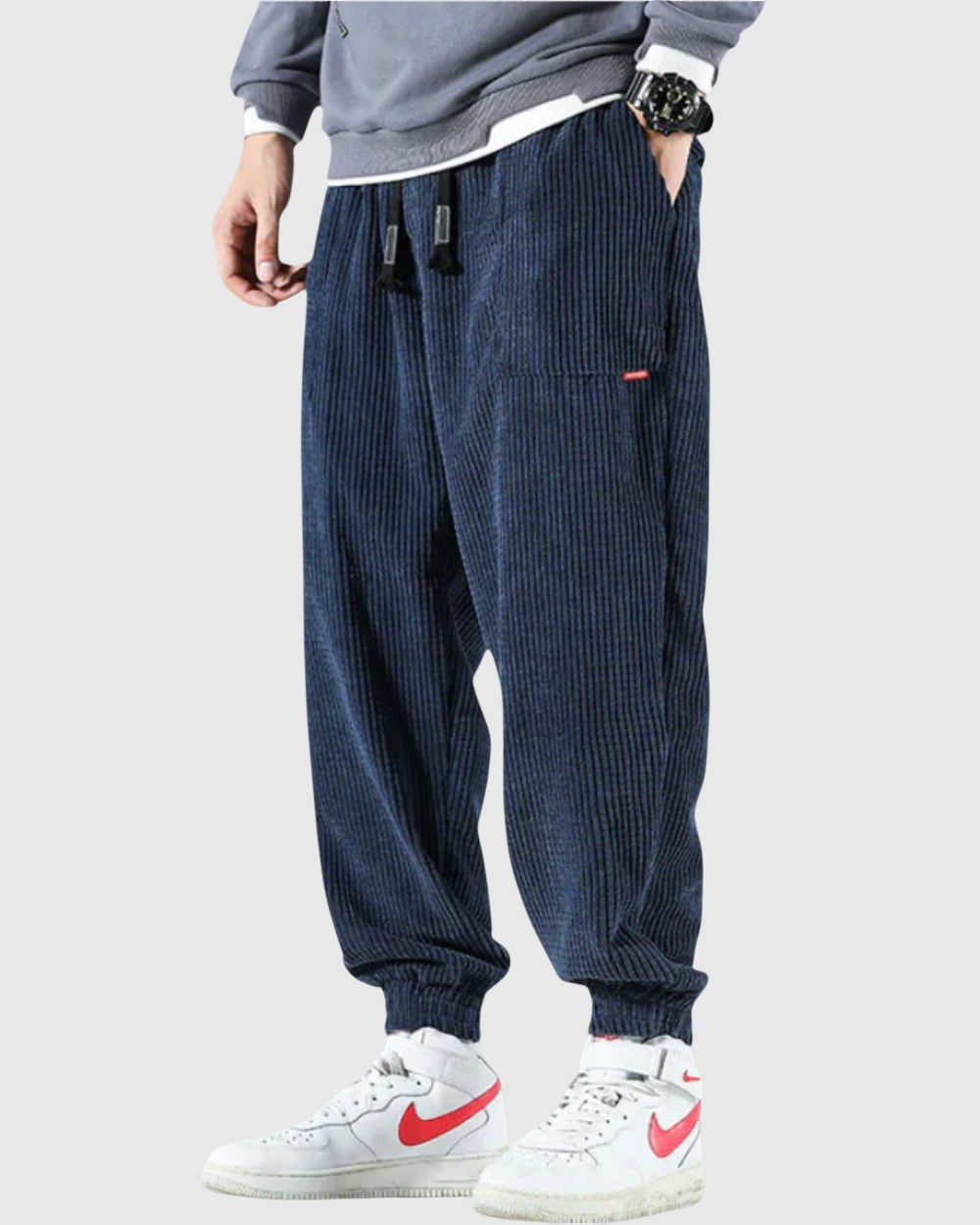 Tommaso - Pantaloni Alloro in velluto a coste