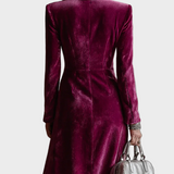 Vera - Abito blazer lungo in velour