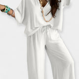 Veronica - Completo ampio con pantaloni larghi e blusa leggera