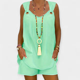 Laura - Completo con blusa senza maniche e shorts
