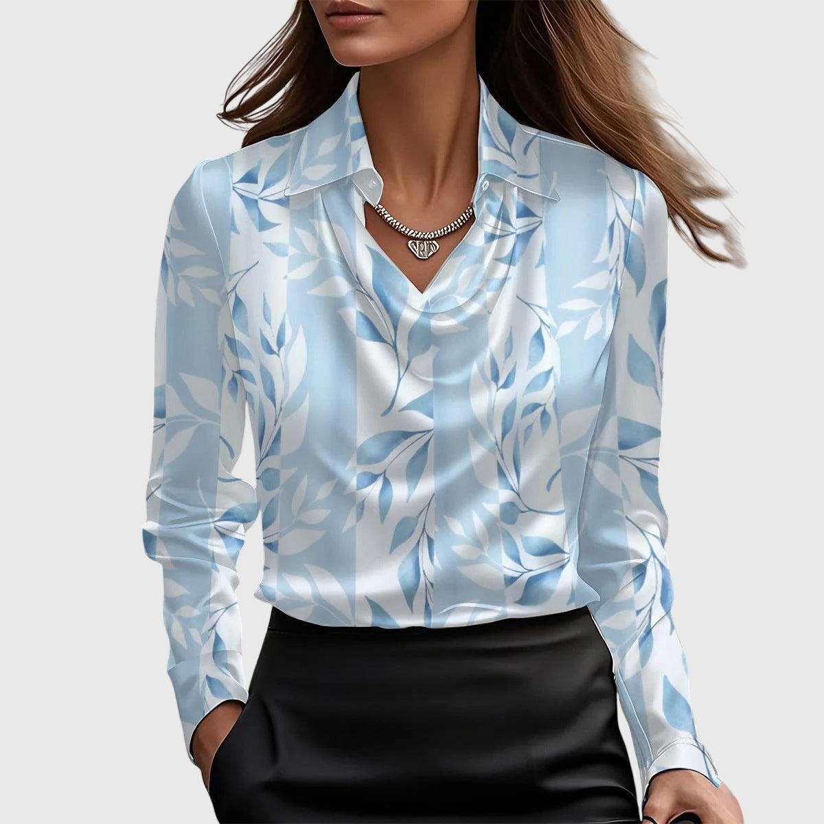 Dania - Blusa elegante in raso lucido