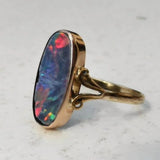 Anello retrò con opale colorato