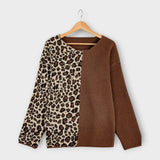 Marina - Maglione ampio leopardato