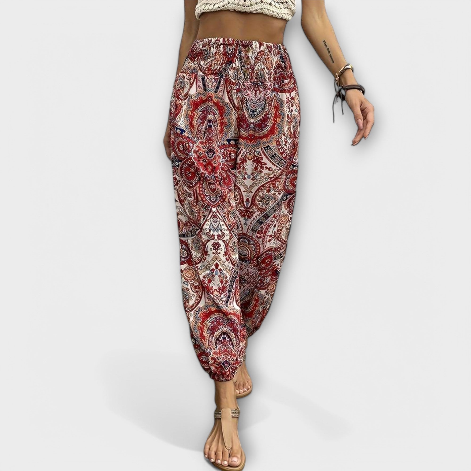 Bruna - Pantaloni con motivo etnico