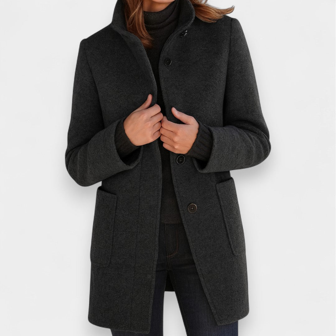 Erminia - Cappotto elegante a collo alto