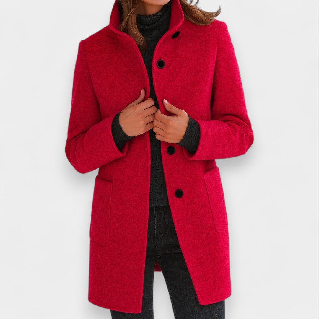 Erminia - Cappotto elegante a collo alto