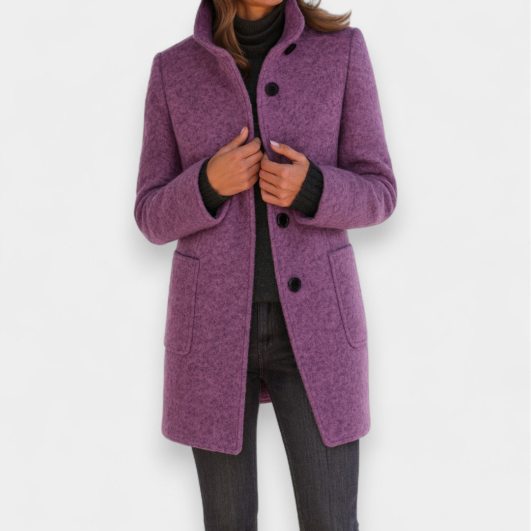 Erminia - Cappotto elegante a collo alto