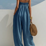 Maddalena - Tuta in denim a gamba larga