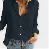 Erminia - Blusa comoda in tessuto di lino