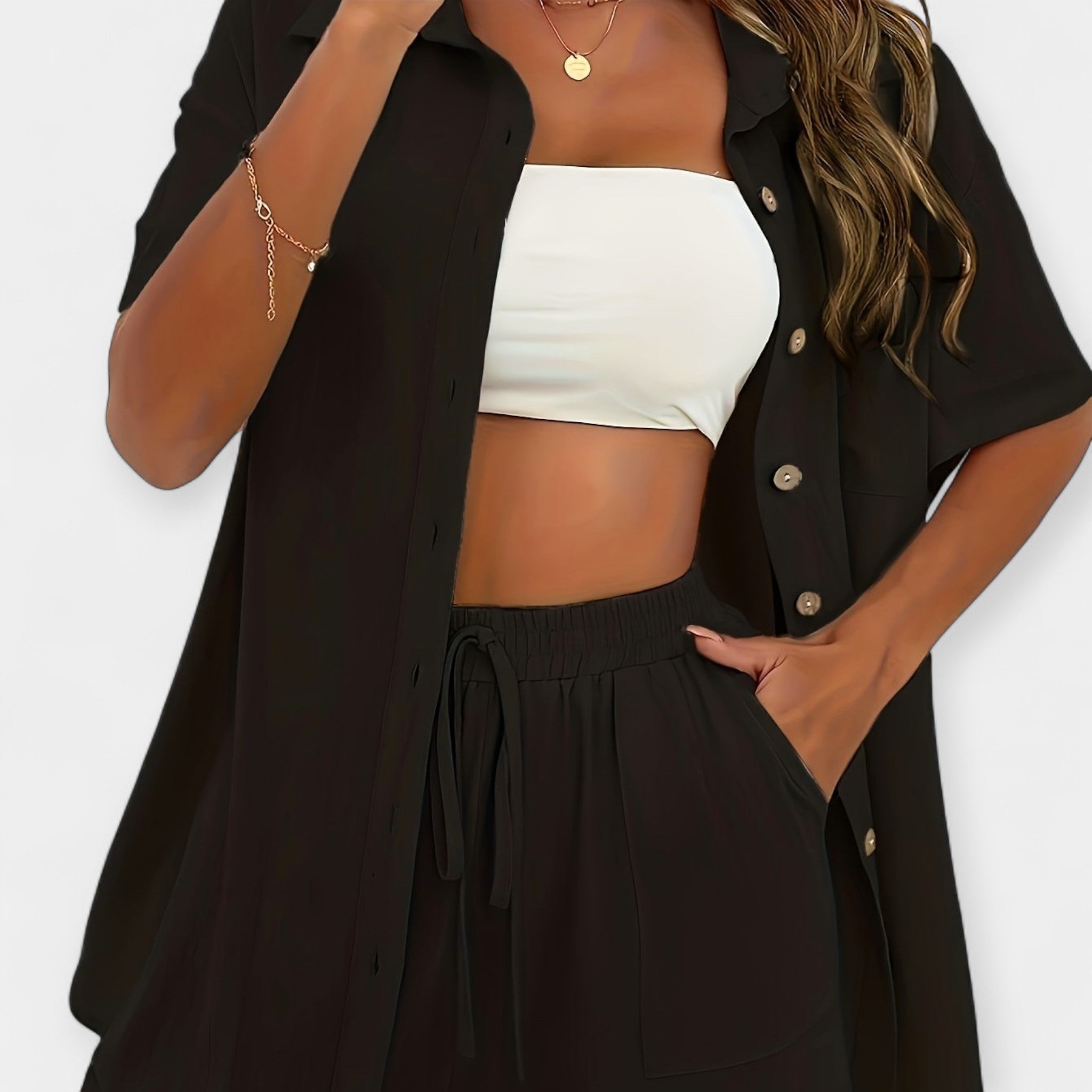Maria - Completo camicia e shorts