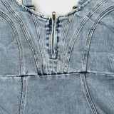 Anna - Abito in denim con spalline regolabili