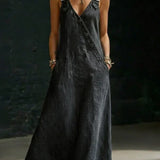 Anna - Abito lungo in denim con bottoni