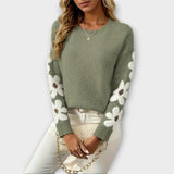 Tiziana - Maglione morbido in maglia a fiori