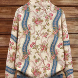 Eulalia - Cardigan con rose rampicanti su nastro