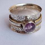 Anello meditativo bohémien in cristallo