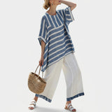 Costanza - Completo in lino in stile mediterraneo