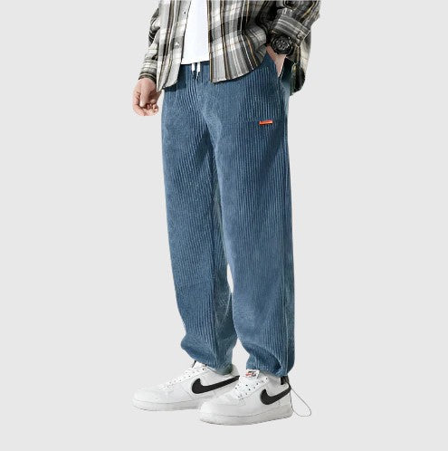 Tommaso - Pantaloni Alloro in velluto a coste