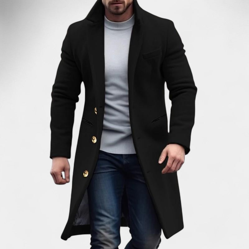 Vittorio - Cappotto in lana da uomo con revers