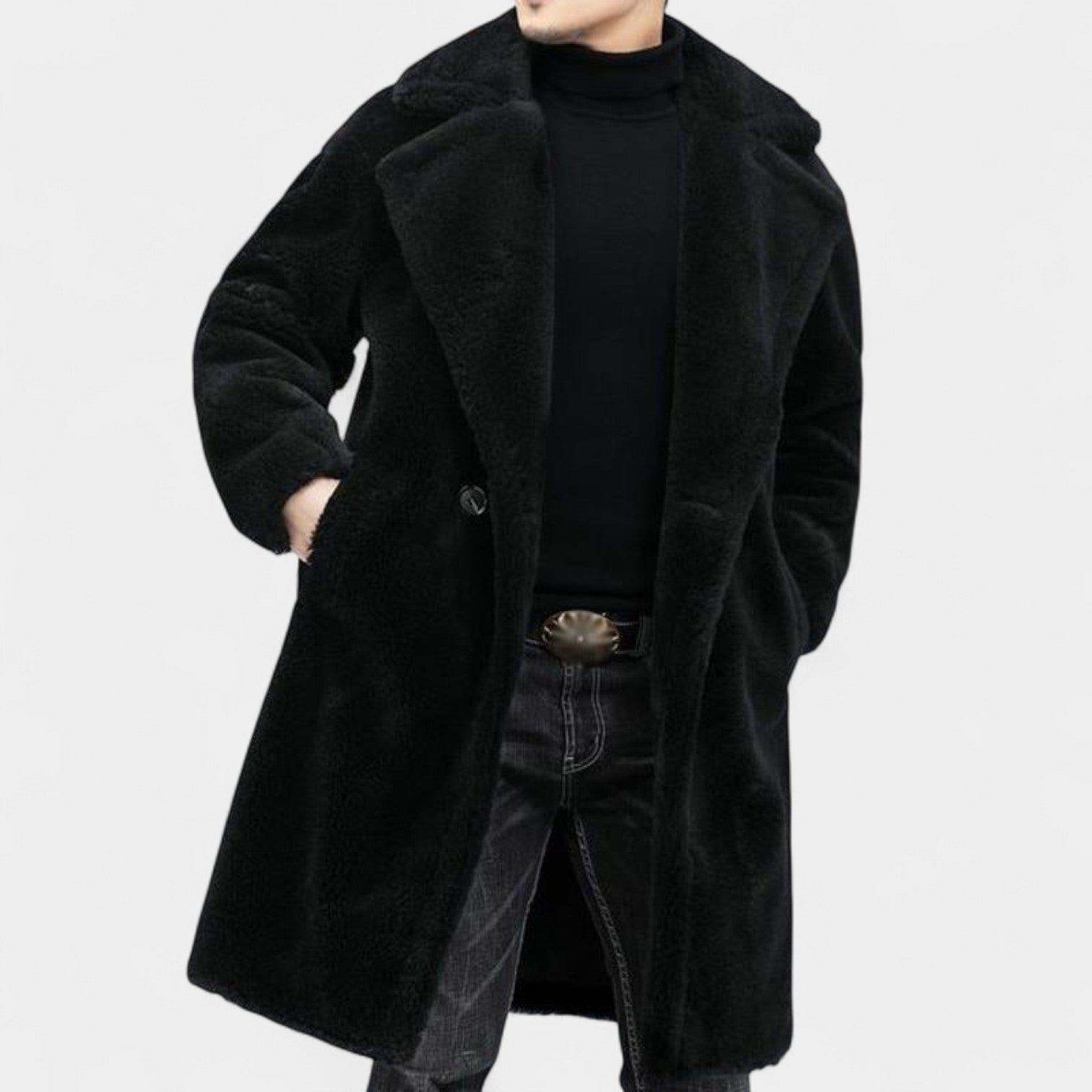 Patrizio - Cappotto invernale teddy con revers