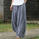 Annamaria - Pantaloni stretti grigi a righe