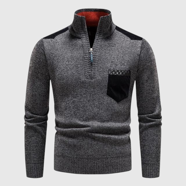 Tommaso - Maglione in lana con zip
