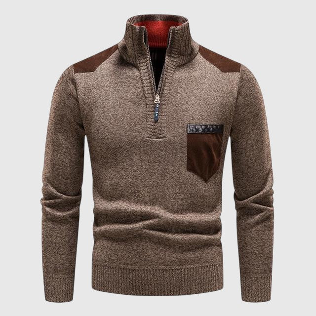 Tommaso - Maglione in lana con zip