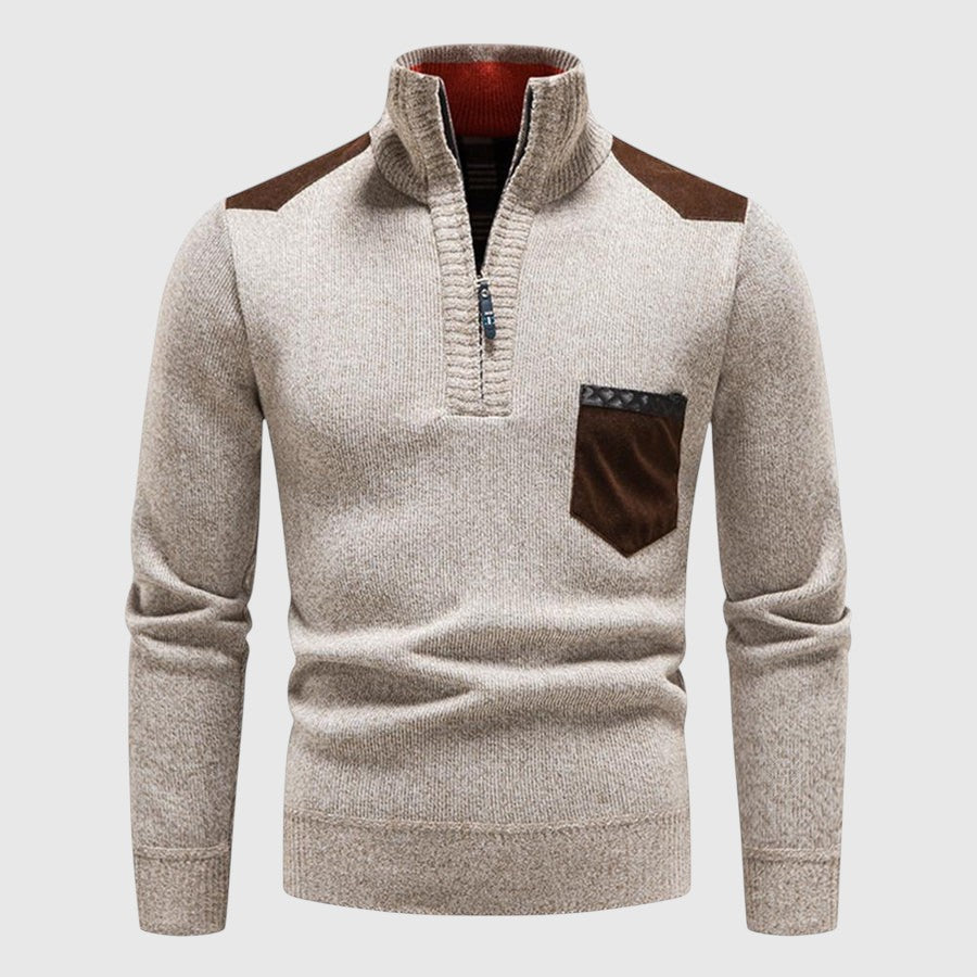 Tommaso - Maglione in lana con zip