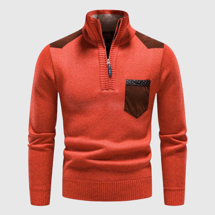 Tommaso - Maglione in lana con zip