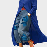 Daniela - Abito in lino e completo in denim a fiori